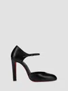 Christian Louboutin 100mm Fanny Demie Leather Ankle-strap Pumps In Black