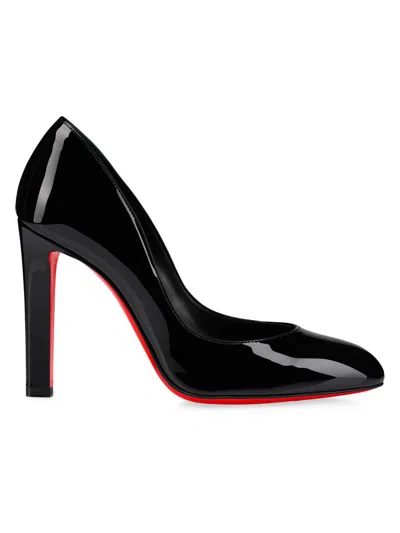 Christian Louboutin Fannylove Patent Pumps Pointed Toe Signature Sole In Black