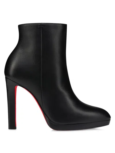 CHRISTIAN LOUBOUTIN WOMEN'S FANNYLOVE 120MM LEATHER BOOTIES