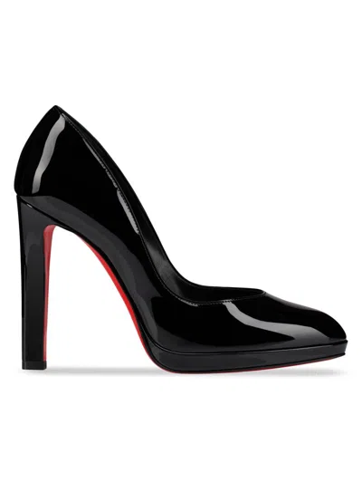 Christian Louboutin 120mm Fannylove Alta Patent Leather Pumps In Black