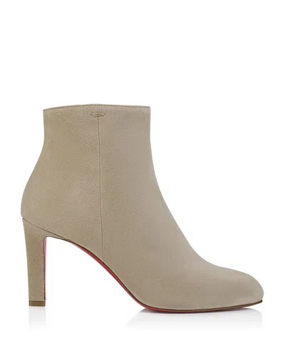 Christian Louboutin Women's Fannylove Booty Zipped Booties In Neutral