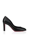 Christian Louboutin 85mm Pumppie Abrasivato Calfskin Leather Pumps In Black