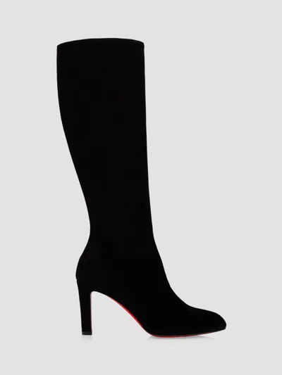 Christian Louboutin Women's Fannylove Tight Botta Knee High Boots In Black