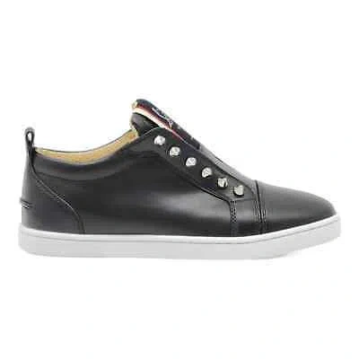 Pre-owned Christian Louboutin Women's F.a.v Fique A Vontade Sneakers In Black 36 6 $995