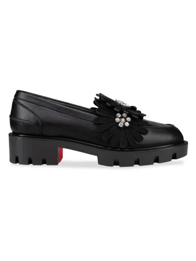 Christian Louboutin Women's Flora Moc Loafers In Black