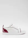Christian Louboutin Fun Vieira Printed Pvc-trimmed Perforated Leather Sneakers In White