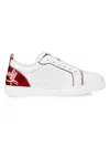 Christian Louboutin Fun Vieira Printed Pvc-trimmed Perforated Leather Sneakers In Multi