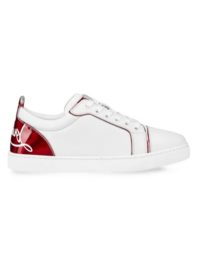 CHRISTIAN LOUBOUTIN WOMEN'S FUN LOUISE JUNIOR LEATHER LOW-TOP SNEAKERS