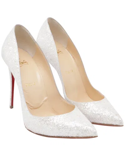 Christian Louboutin Women's Glitter Pump (authentic Pre-loved) In White