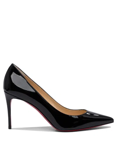 Christian Louboutin Black Patent Kate 85 Pumps In Multi