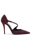 Christian Louboutin Bordeaux Suede Miss Ziggyta Pumps In Multi