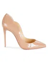 Christian Louboutin Women's Hot Chick 100mm Leather Pumps In Beige