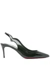 Christian Louboutin Chic Slingback Pumps With Mid Heel In Green