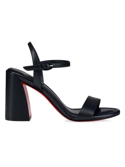 Christian Louboutin Miss Jane Nappa Leather Heeled Sandals 85 In Black