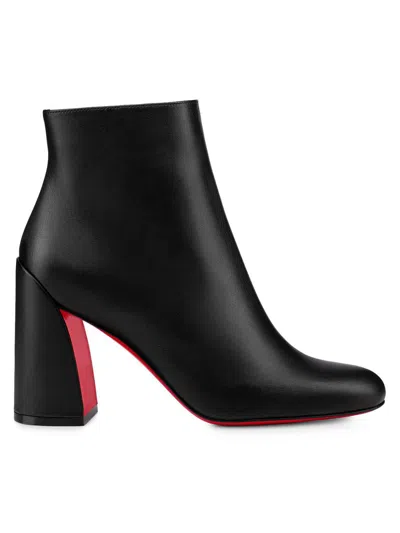 Christian Louboutin Women's Jane Booty 85mm Calf Leather Boots In Black
