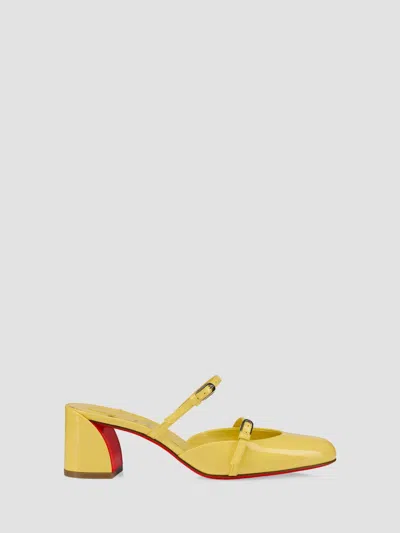 Christian Louboutin Women's Jane Nina 55mm Mules In Yellow