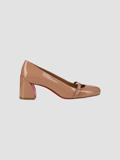 Christian Louboutin Women's Jane Nina Patent Leather Pumps In Nude