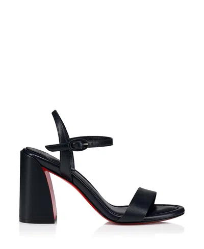 Christian Louboutin Miss Jane Nappa Leather Heeled Sandals 85 In Black