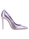 Christian Louboutin Gray 100mm Pumps For Women From Designer At Ss24 Collection In Silver