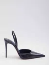 Christian Louboutin Kate Max O Sling 100 Leather Slingback Pump In Blue