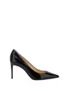 Christian Louboutin Kate 85 Patent Leather Pumps In Black