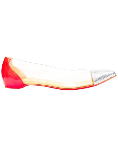 Pre-owned Christian Louboutin Women's Leather 2013 Neon Ballet Shoe (authentic Pre-  Loved)