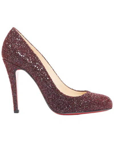 Christian Louboutin Women's Leather Almond Toe Pump (authentic Pre-loved) In Purple