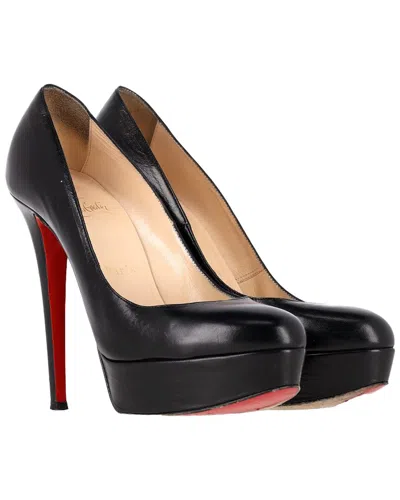 Christian Louboutin Women's Leather Bianca 120 Pump (authentic Pre-loved) In Black