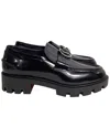 Christian Louboutin Women's Leather Cl Moc Lug Loafer (authentic Pre-loved)