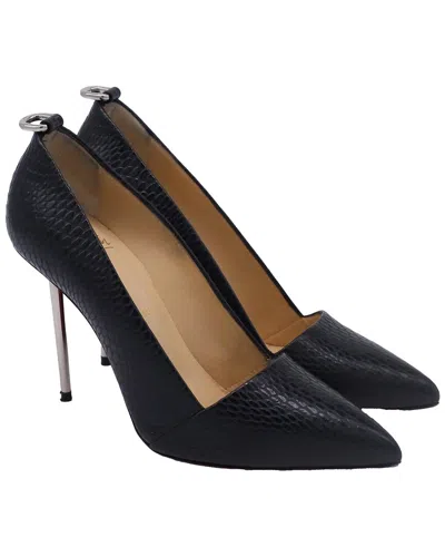 Christian Louboutin Women's Leather Epic Et Pointe Snakeskin-embossed Leather Pump, Size 38 (authent In Black