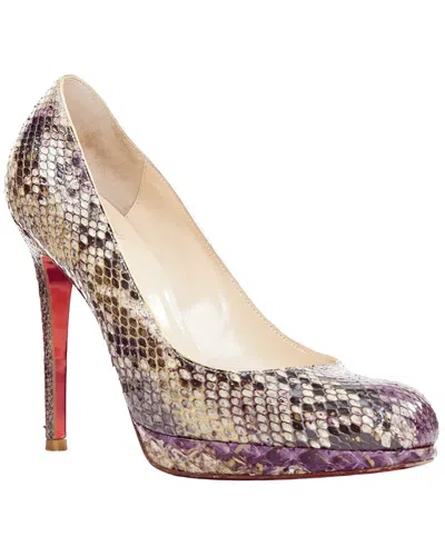 Pre-owned Christian Louboutin Women's Leather Platform Heel (authentic Pre-loved)