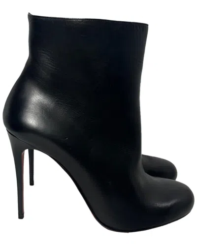 Christian Louboutin Women's Leather Pumppie 100 Bootie (authentic Pre-loved)