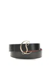 Christian Louboutin Women Logo Belt In Black