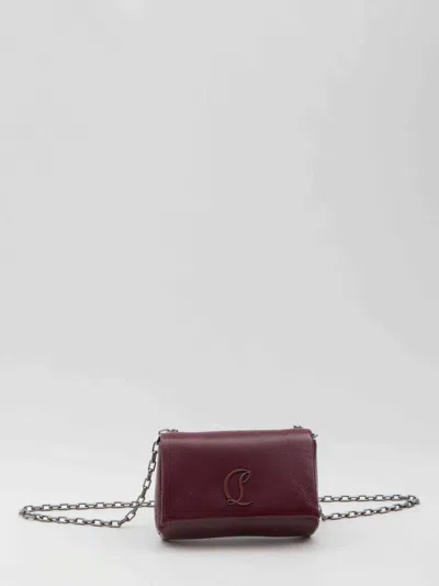 Christian Louboutin Loubi54 Foldover Top Shoulder Bag In Brown