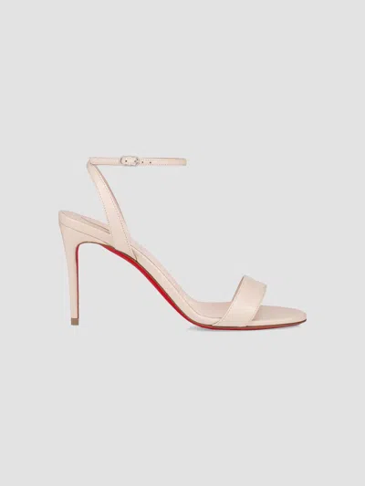Christian Louboutin Women's Loubigirl 85mm Leather Sandals In Beige