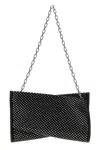 Christian Louboutin Loubitwist Small Embellished Leather Clutch In Black