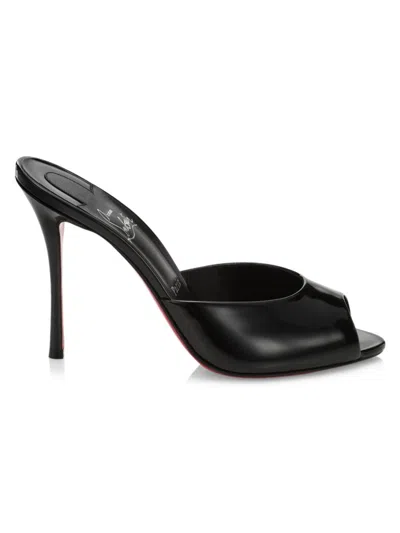 Christian Louboutin Women's Me Dolly 100mm Patent Leather Mules In Black Lin Black