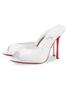 Christian Louboutin Me Dolly Patent Leather Mules In White