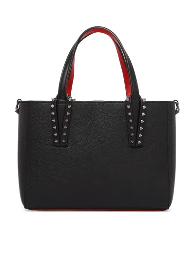 Christian Louboutin Women Mini Cabata Bag In Hammered Leather In Black