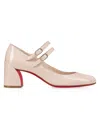 Christian Louboutin 55mm Miss Jane Patent Pumps In Beige