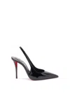 Christian Louboutin Miss Z Sling Patent Leather Slingback Pumps 100 In Black