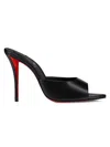 Christian Louboutin Miss Z Patent Leather Peep Toe Mules In Black