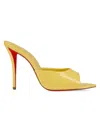Christian Louboutin Women's Miss Z 100mm Patent Leather Mule Sandals In Multi