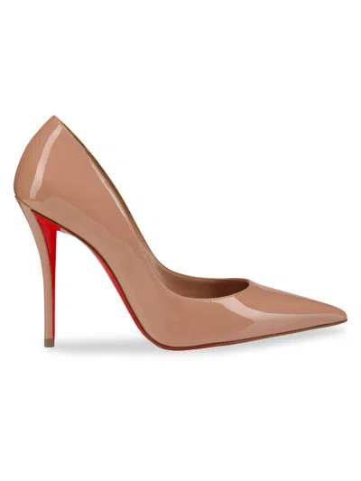 Christian Louboutin Miss Z 100mm Patent Leather Pumps In Blush In Nude