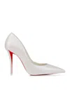 Christian Louboutin Women Miss Z 100mm Pumps In Pearlescent Leather In White