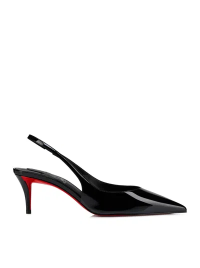 Christian Louboutin Women Miss Z 60mm Patent Calfskin Slingback Pump In Black