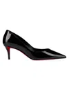 Christian Louboutin Glossy Pointed Toe High Heel Pumps In Black