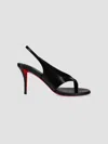 Christian Louboutin Miss Z Infradita 80 Leather Sandals In Black
