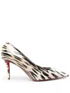 Christian Louboutin Miss Z Pumps In Gigi Printed Patent Calfskin Leather In Multi