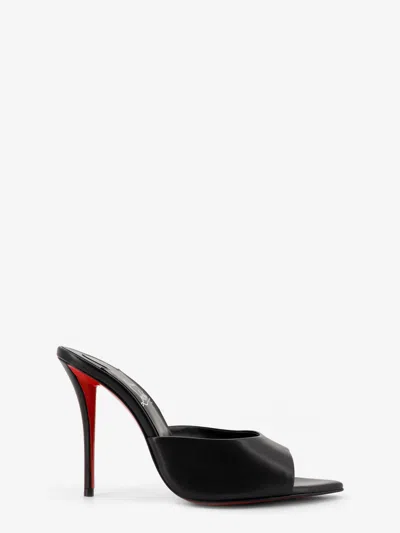 Christian Louboutin Women Miss Z Mule Leather Sandals In Black